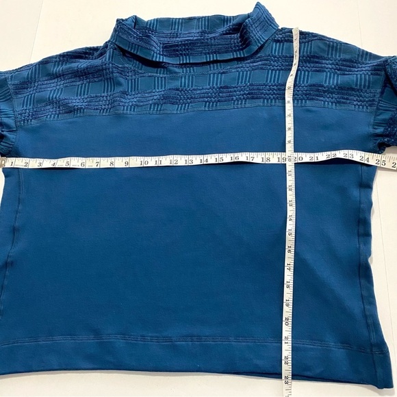 WORTH New York Blue Cowl Neck Long Sleeve Top Size Large - Picture 10 of 11
